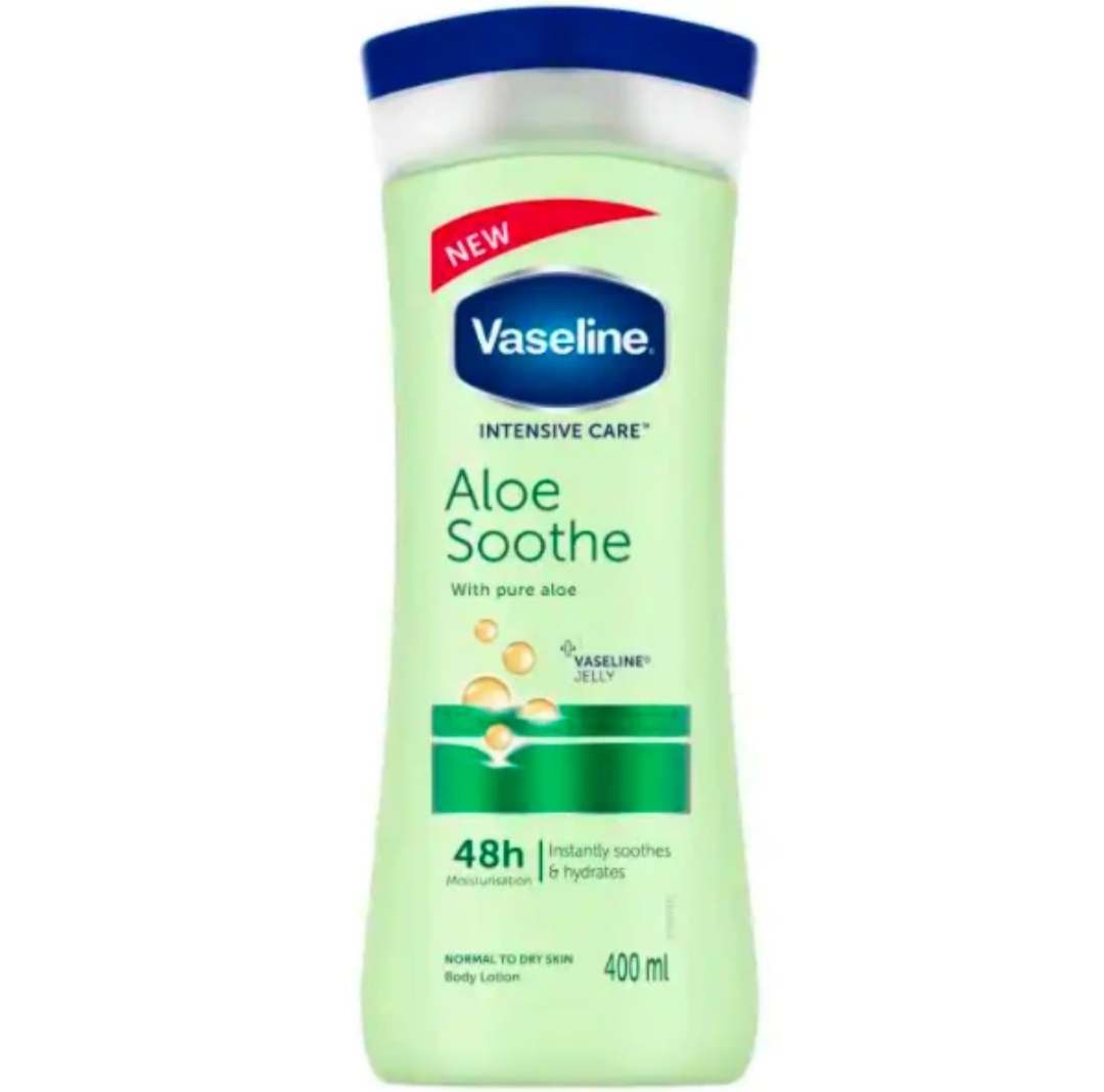 لوسیون بدن وازلین مدل Aloe Soothe حجم ۴۰۰ میل
